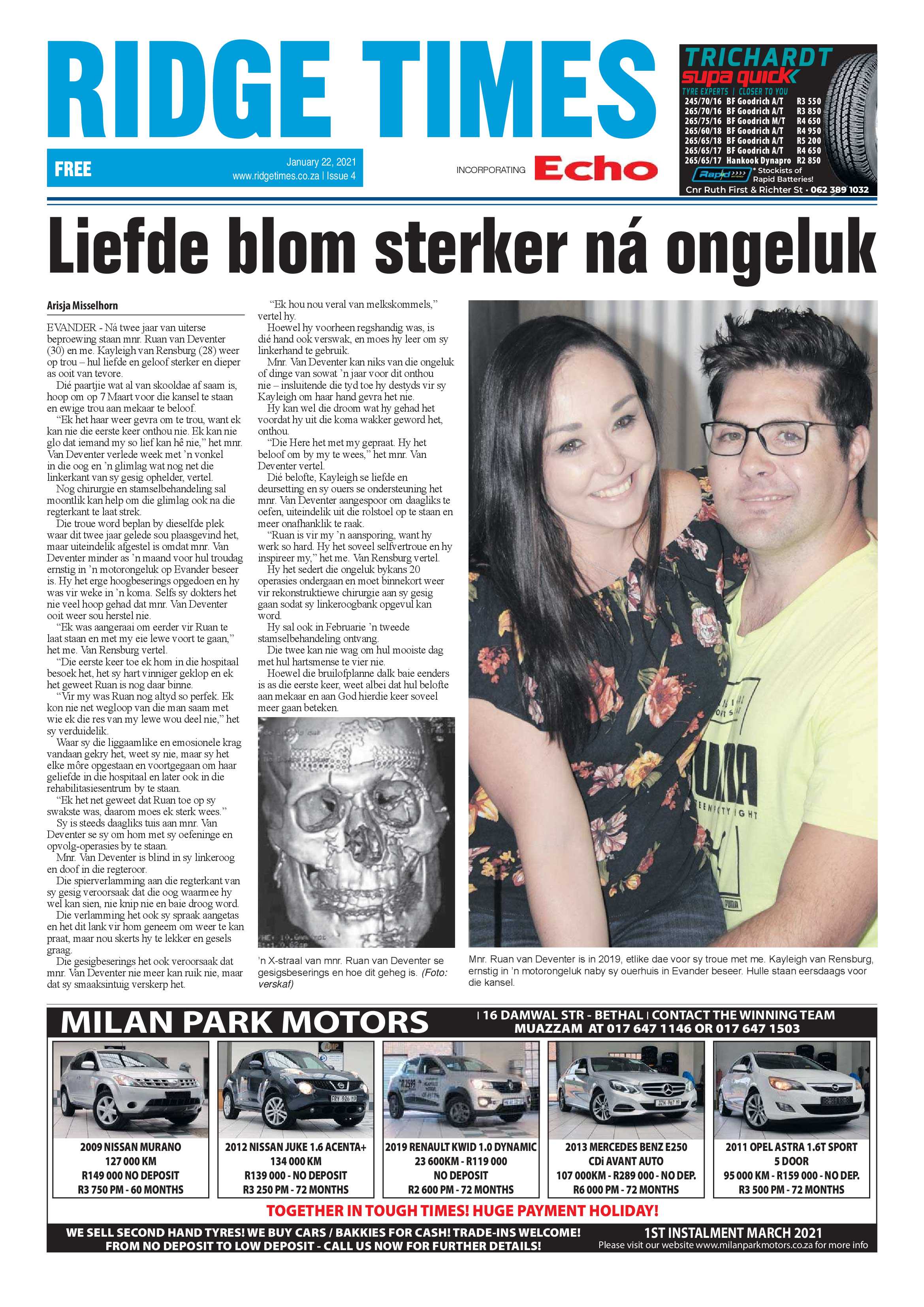 Ridge Times 22 January 2021 page 1