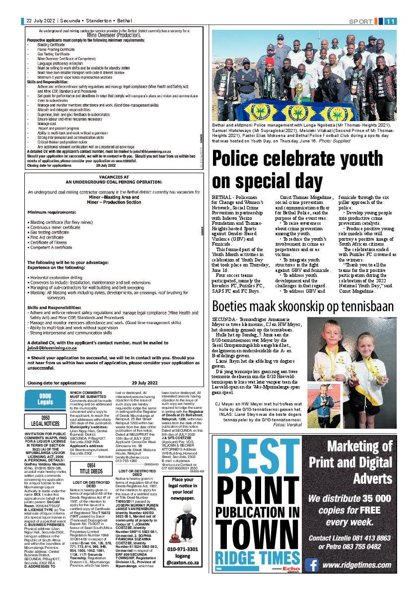 Ridge Times 22 July 2022 page 13