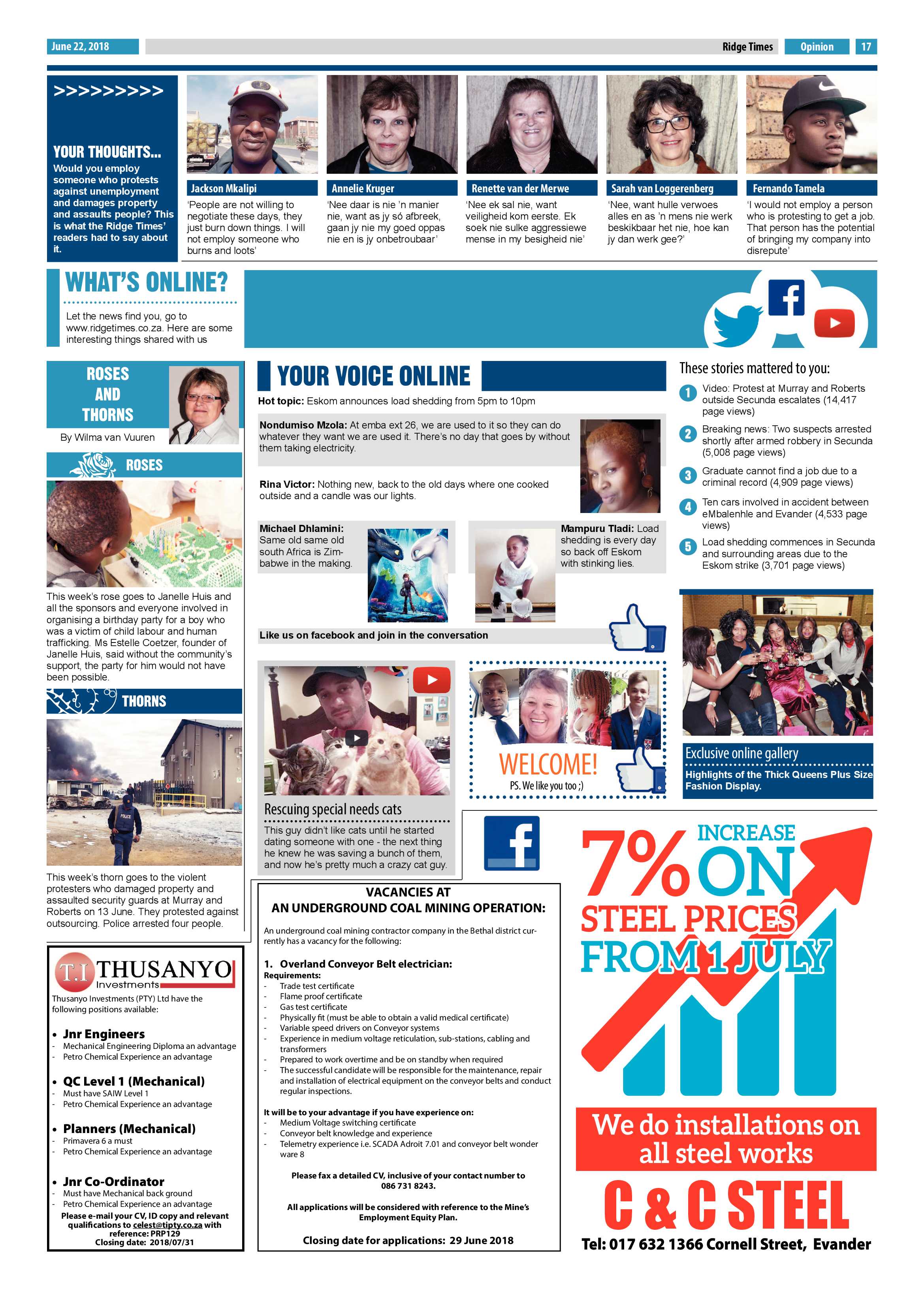 Ridge Times 22 June 2018 page 19