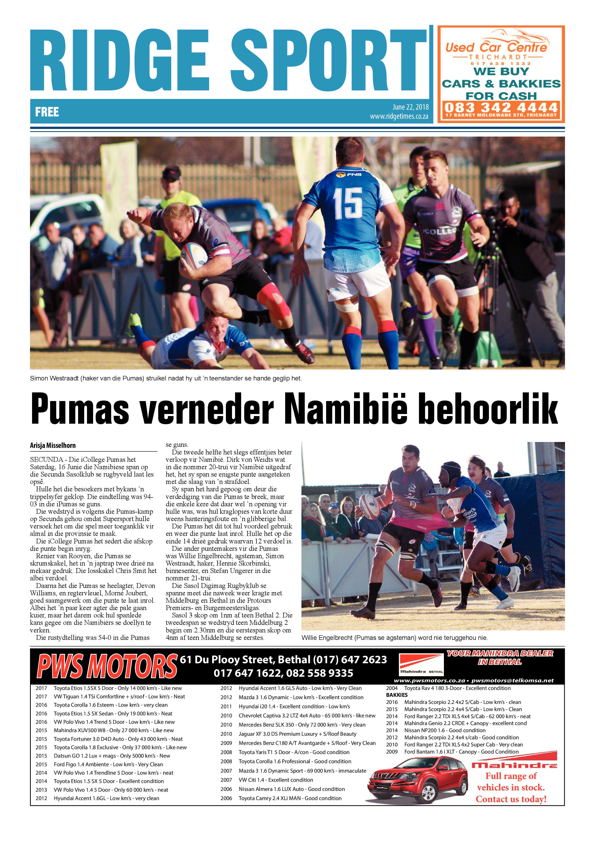Ridge Times 22 June 2018 page 22