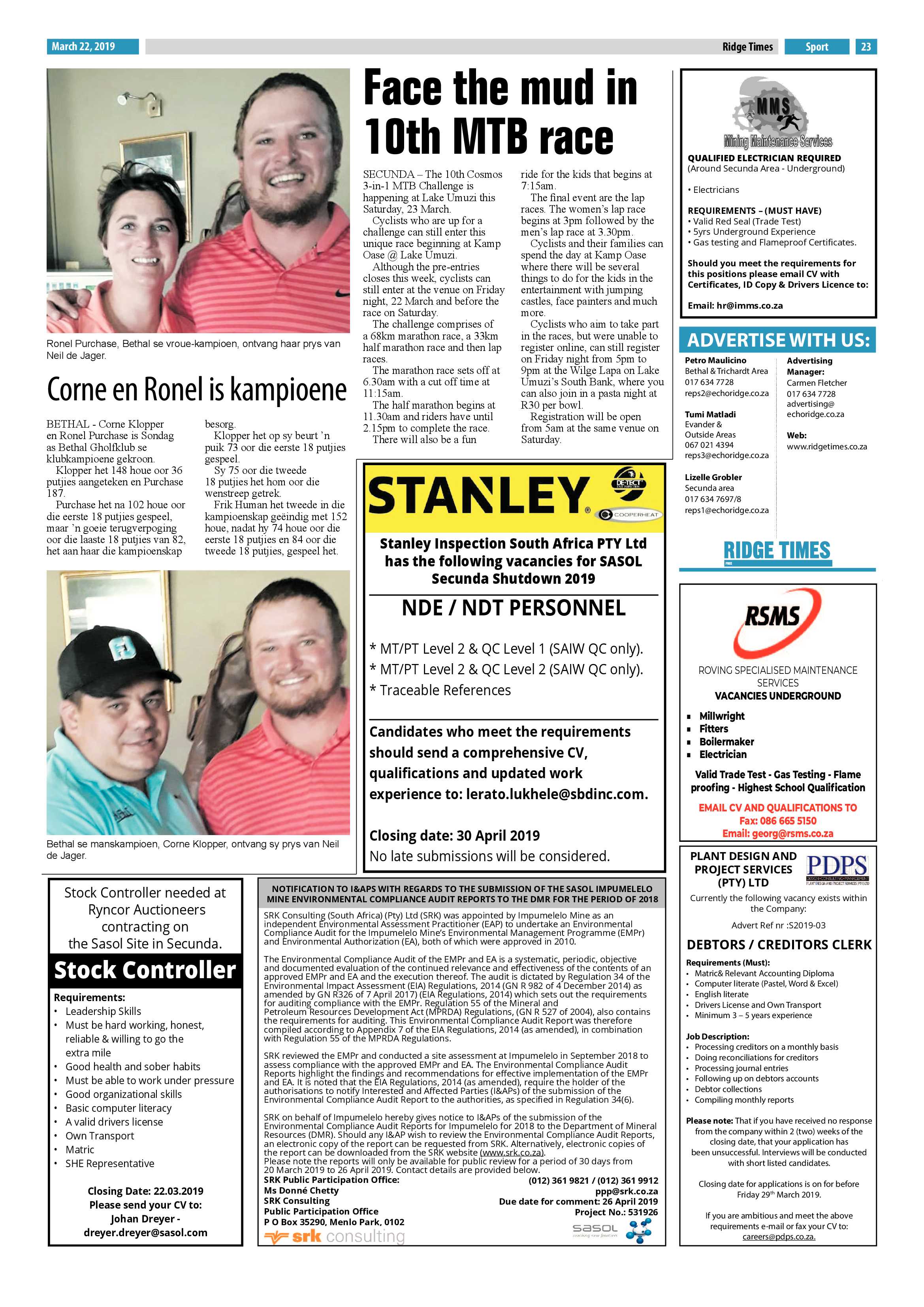 Ridge Times 22 March 2019 page 25