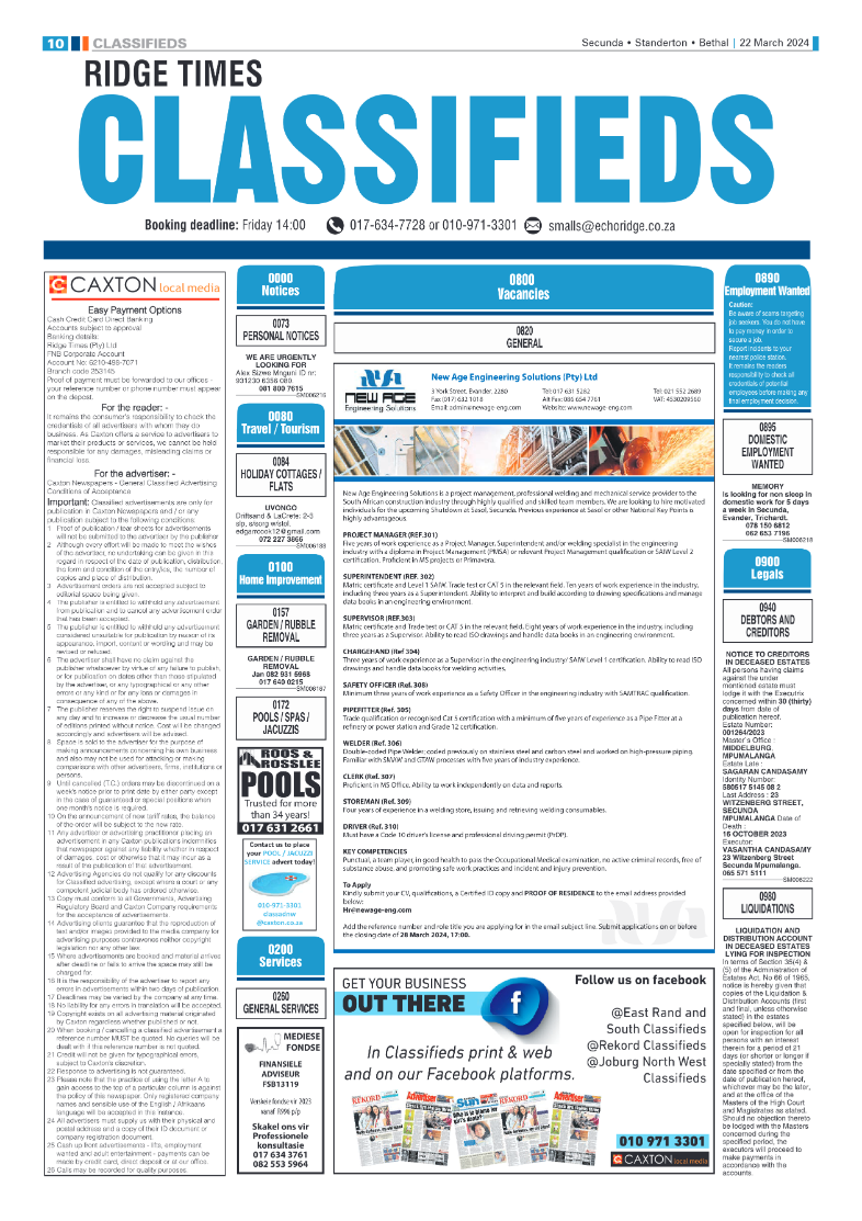 Ridge Times 22 March 2024 page 10