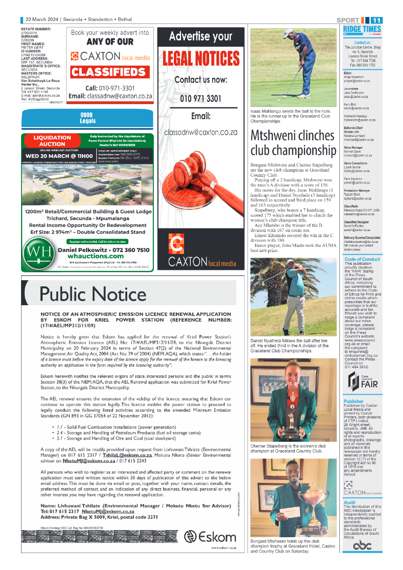 Ridge Times 22 March 2024 page 11