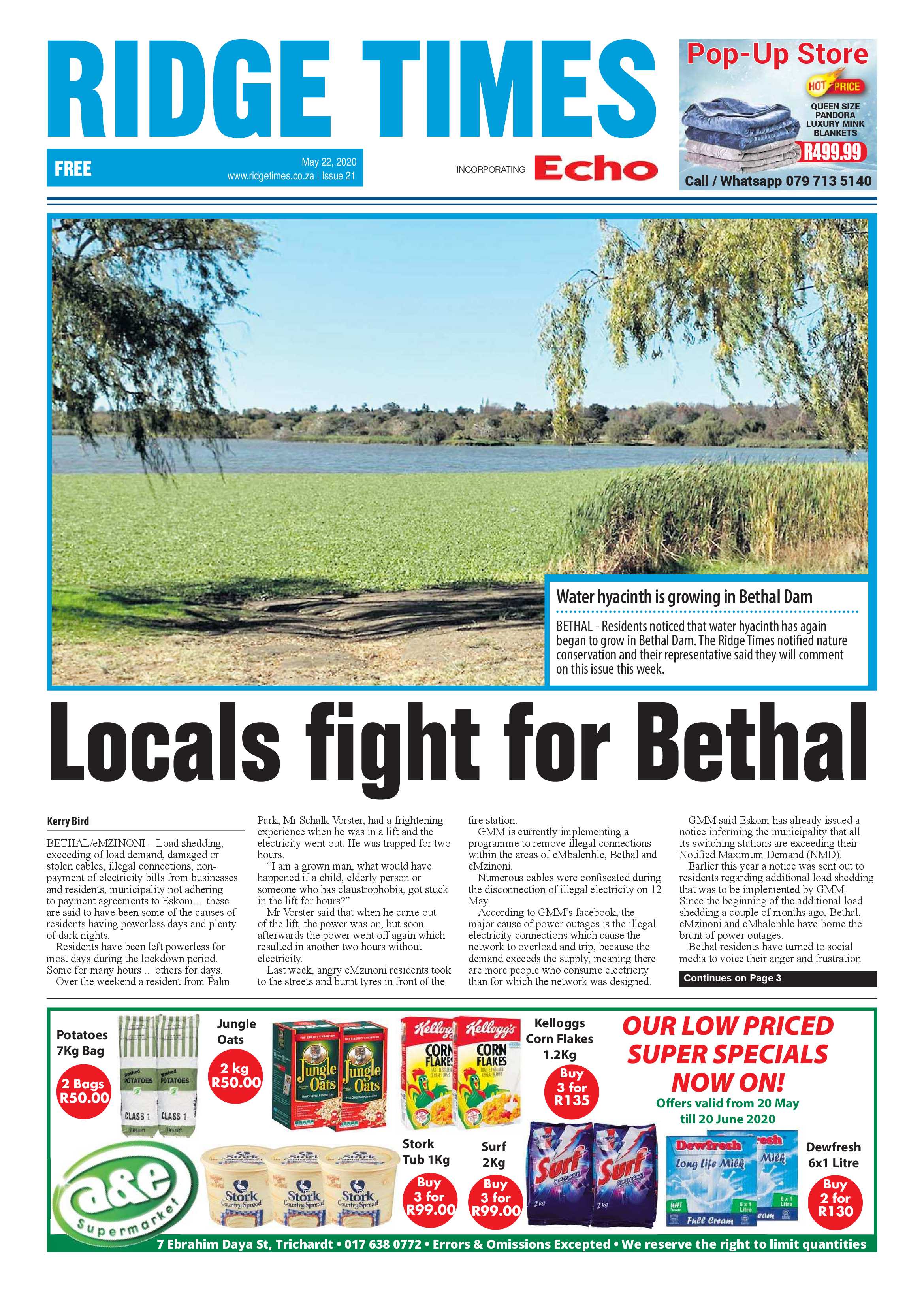 Ridge Times 22 May 2020 page 1