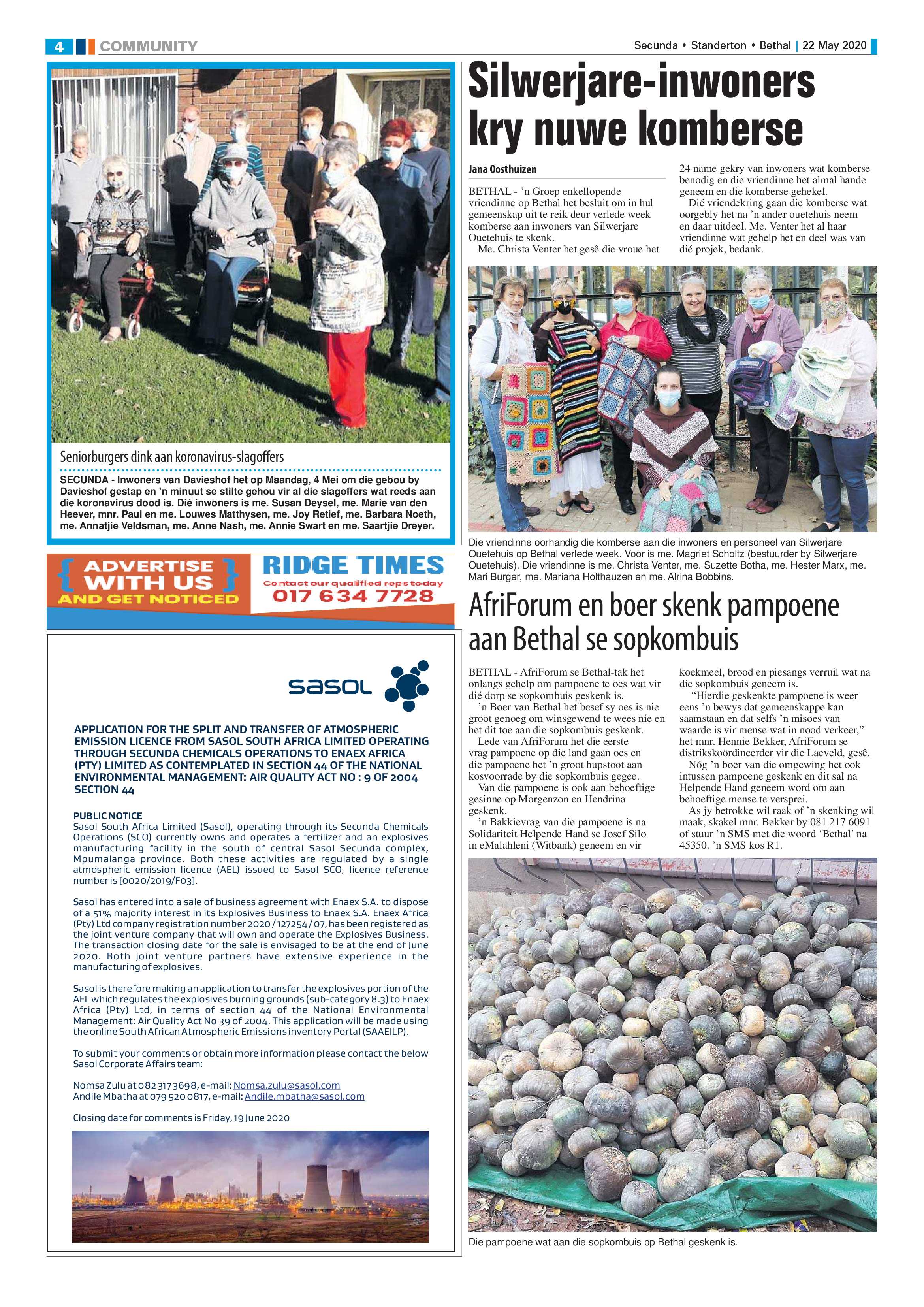 Ridge Times 22 May 2020 page 4