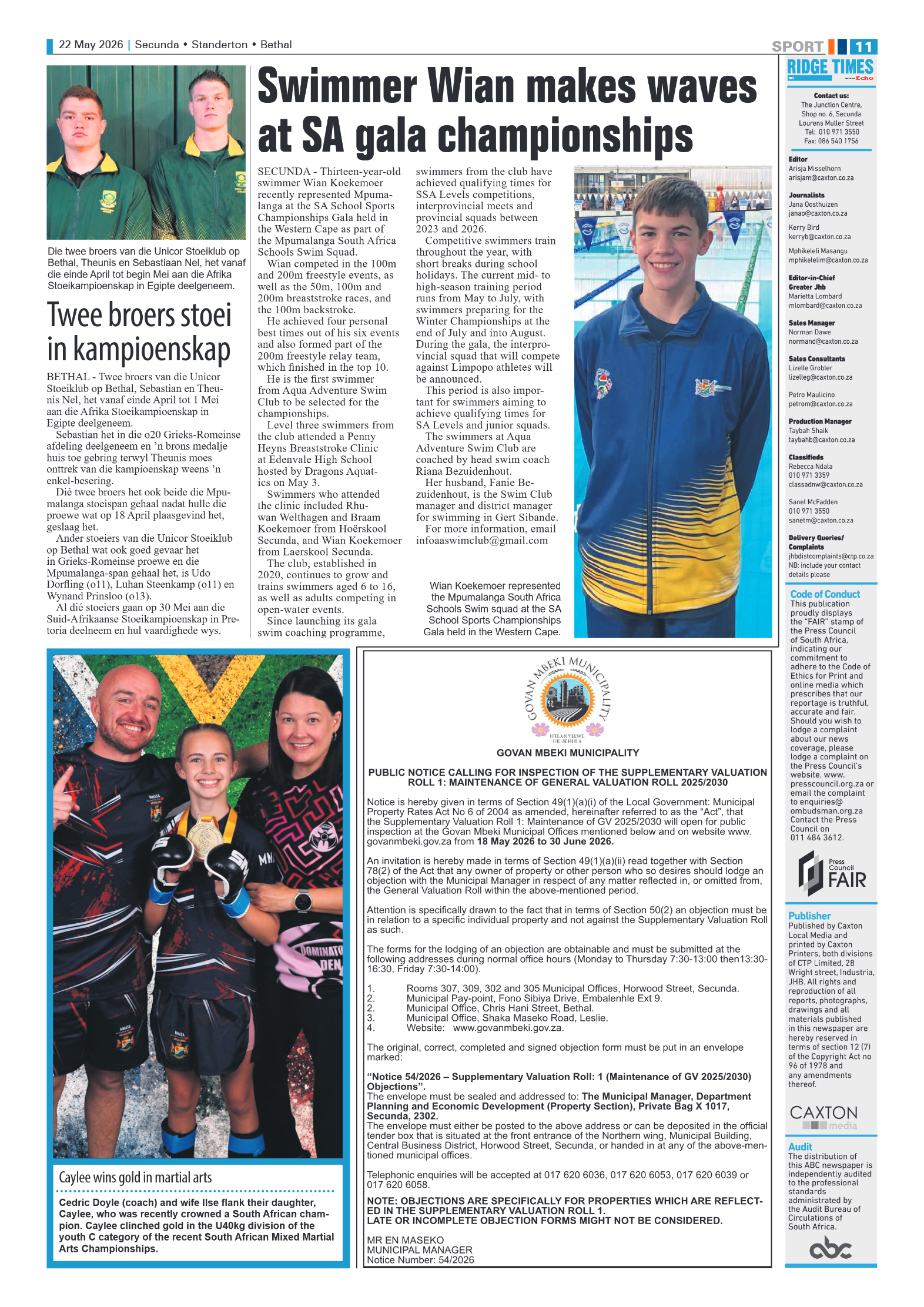 Ridge Times 22 May 2026 page 11