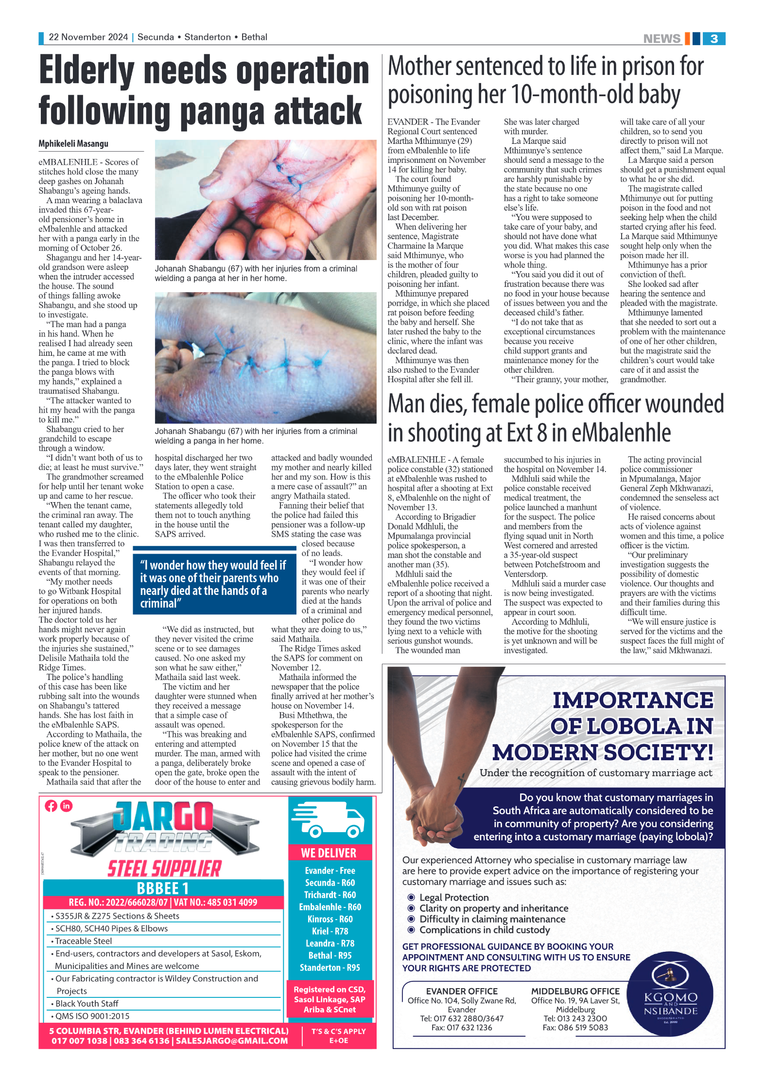 Ridge Times 22 November 2024 page 3