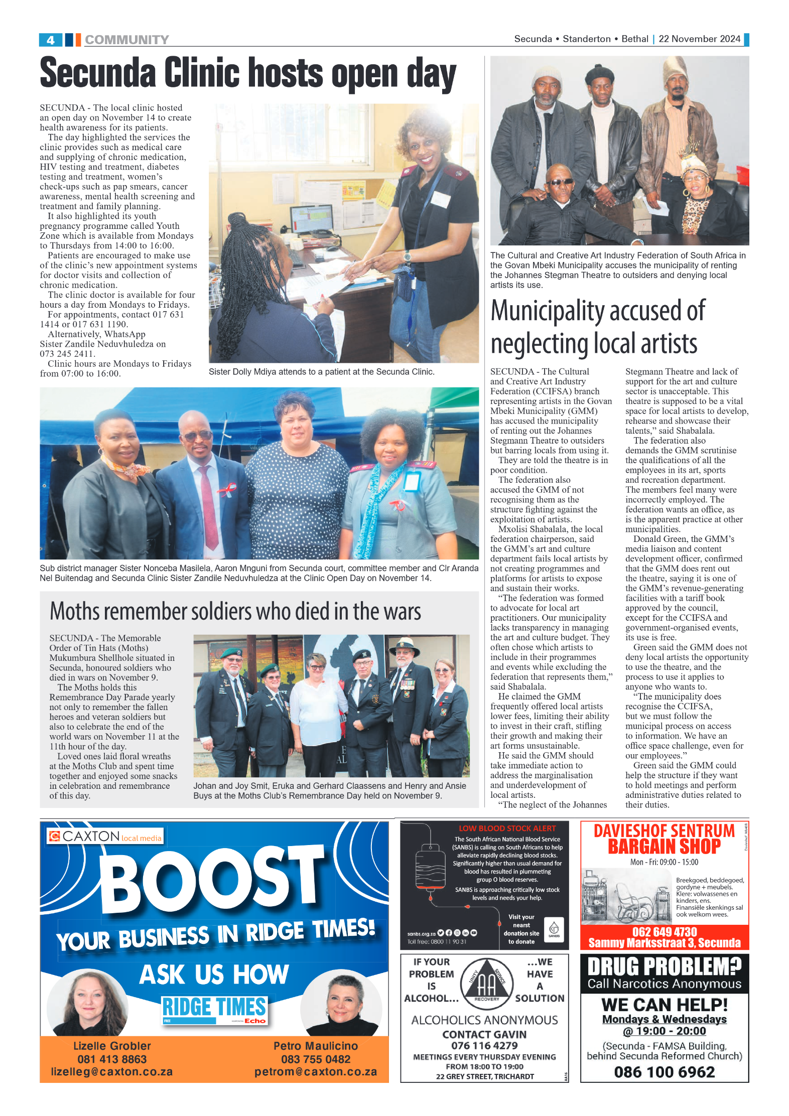 Ridge Times 22 November 2024 page 4