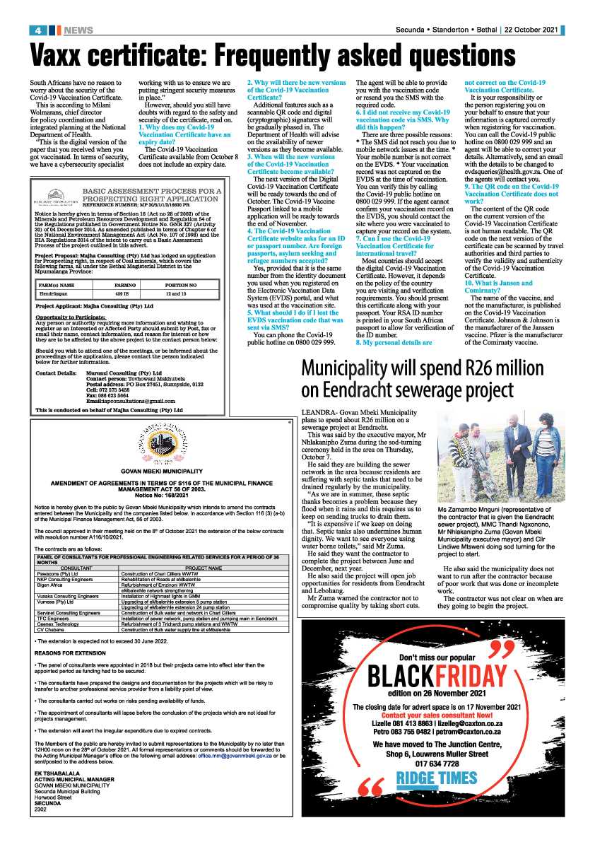 Ridge Times 22 October 2021 page 6