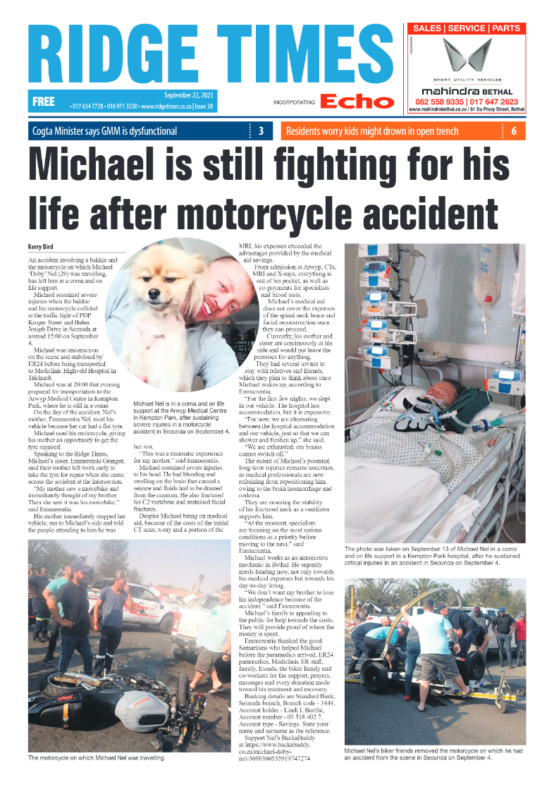 Ridge Times 22 September 2023 page 1