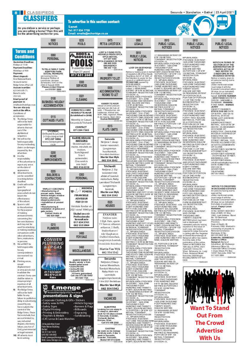 Ridge Times 23 April 2021 page 10