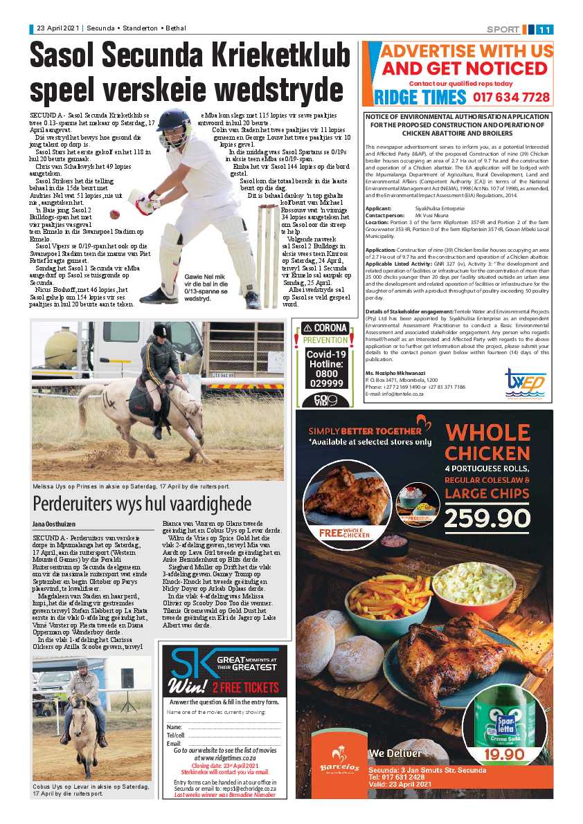 Ridge Times 23 April 2021 page 13