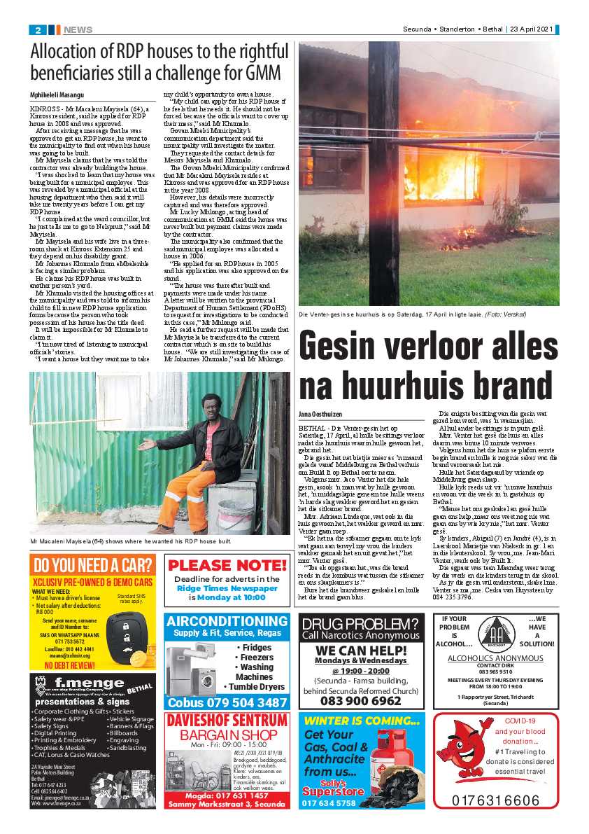Ridge Times 23 April 2021 page 4