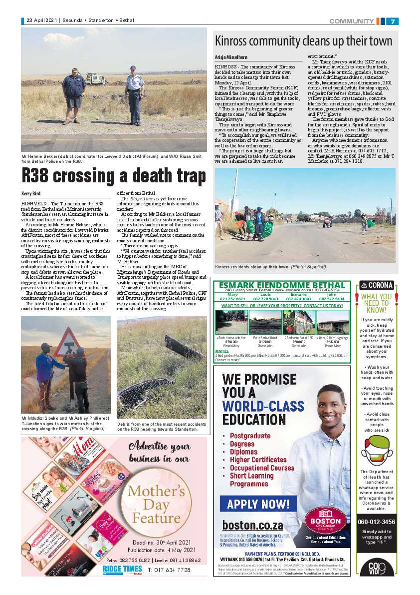 Ridge Times 23 April 2021 page 9