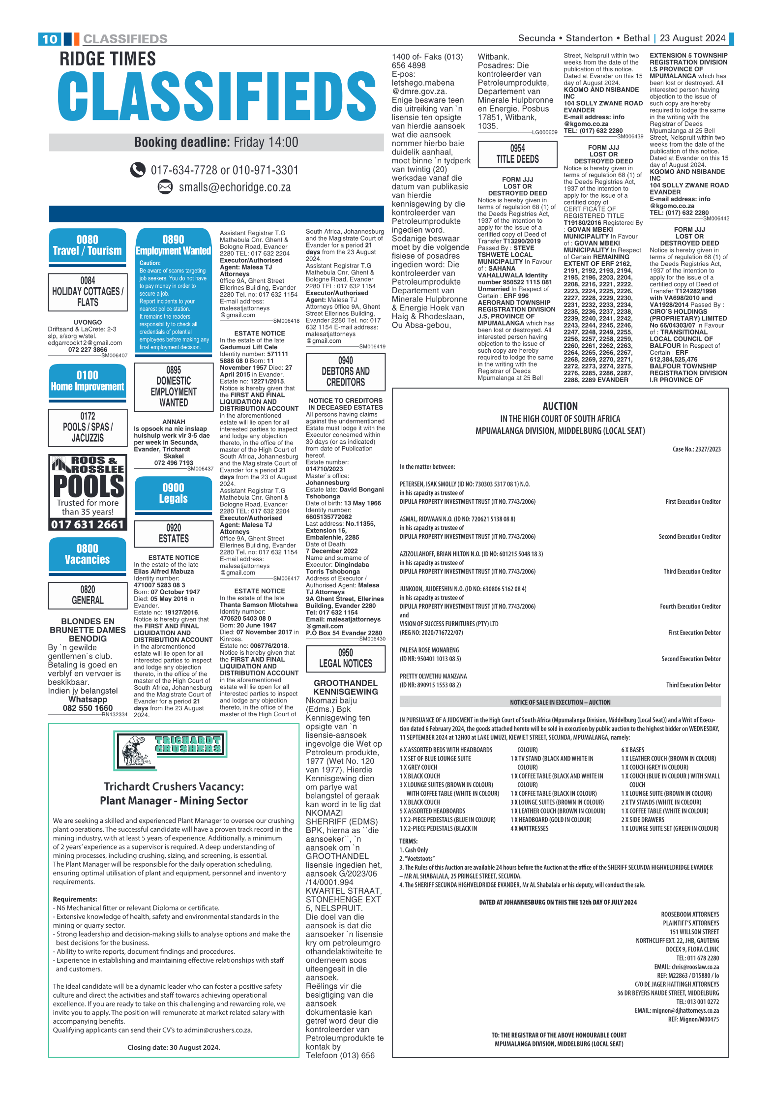 Ridge Times 23 August 2024 page 10