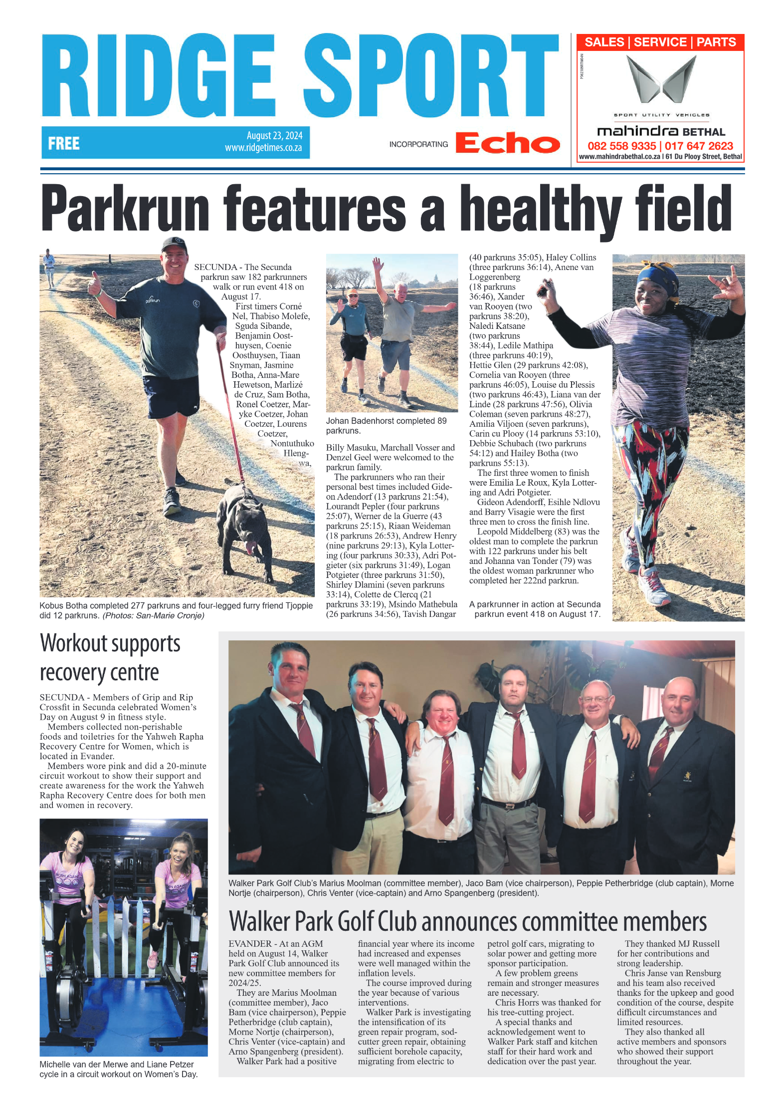 Ridge Times 23 August 2024 page 12