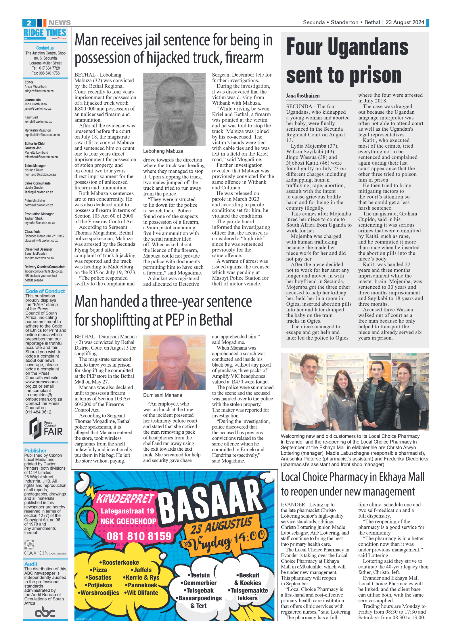 Ridge Times 23 August 2024 page 2