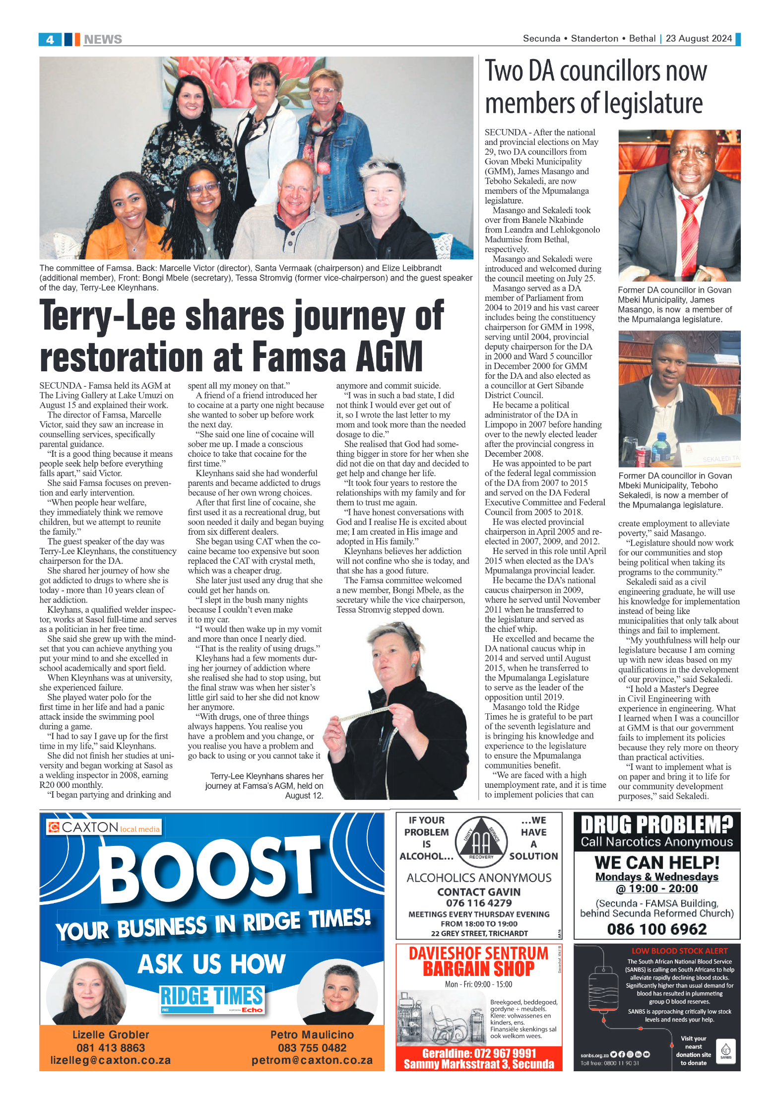 Ridge Times 23 August 2024 page 4