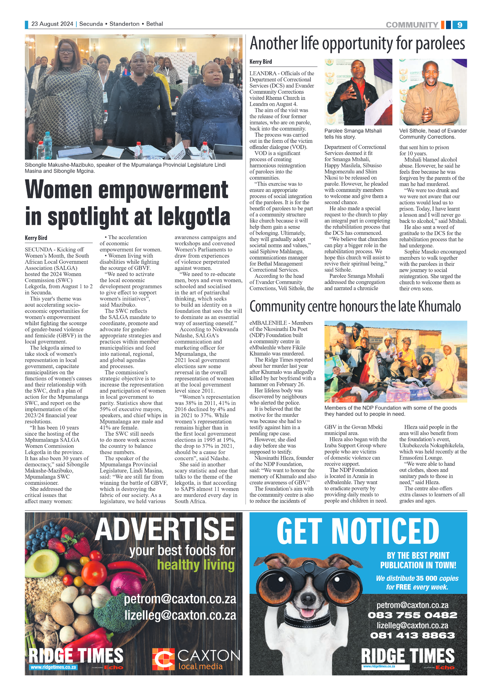 Ridge Times 23 August 2024 page 9