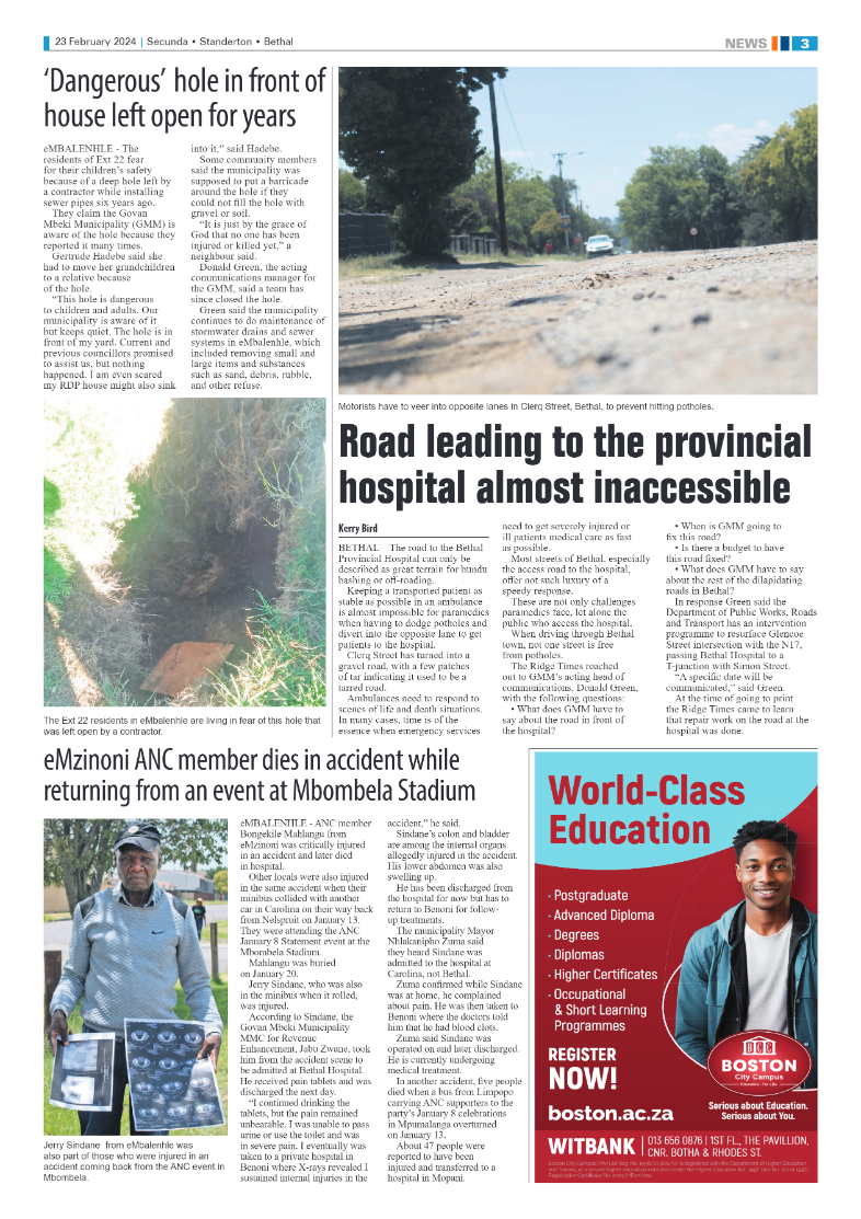 Ridge Times 23 February 2024 page 3