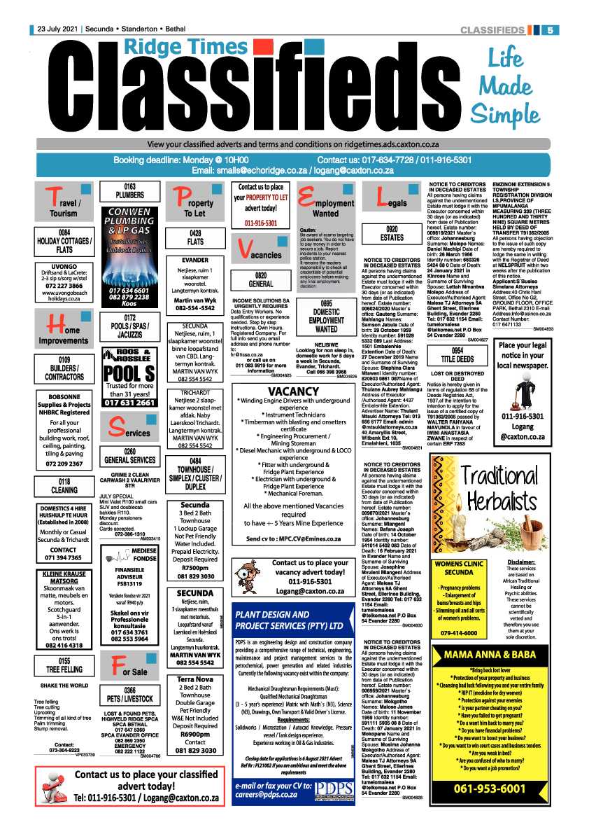 Ridge Times 23 July 2021 page 7