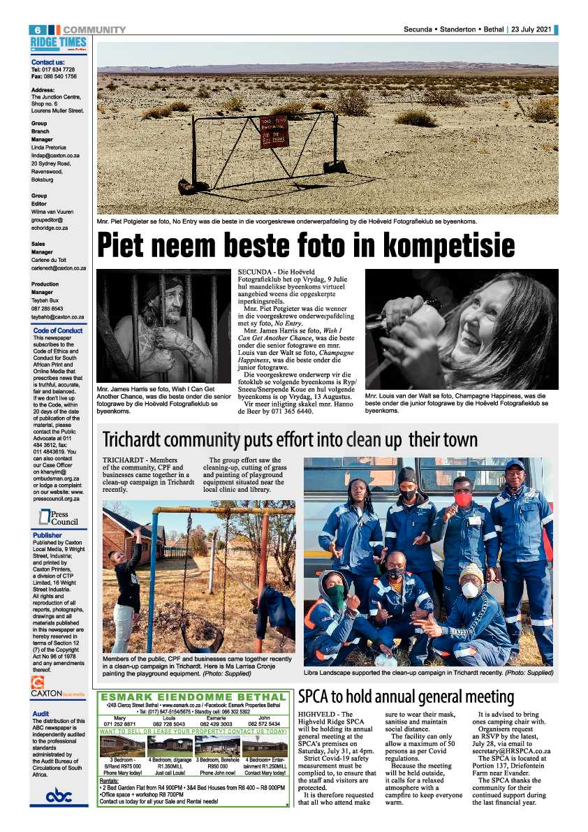 Ridge Times 23 July 2021 page 8
