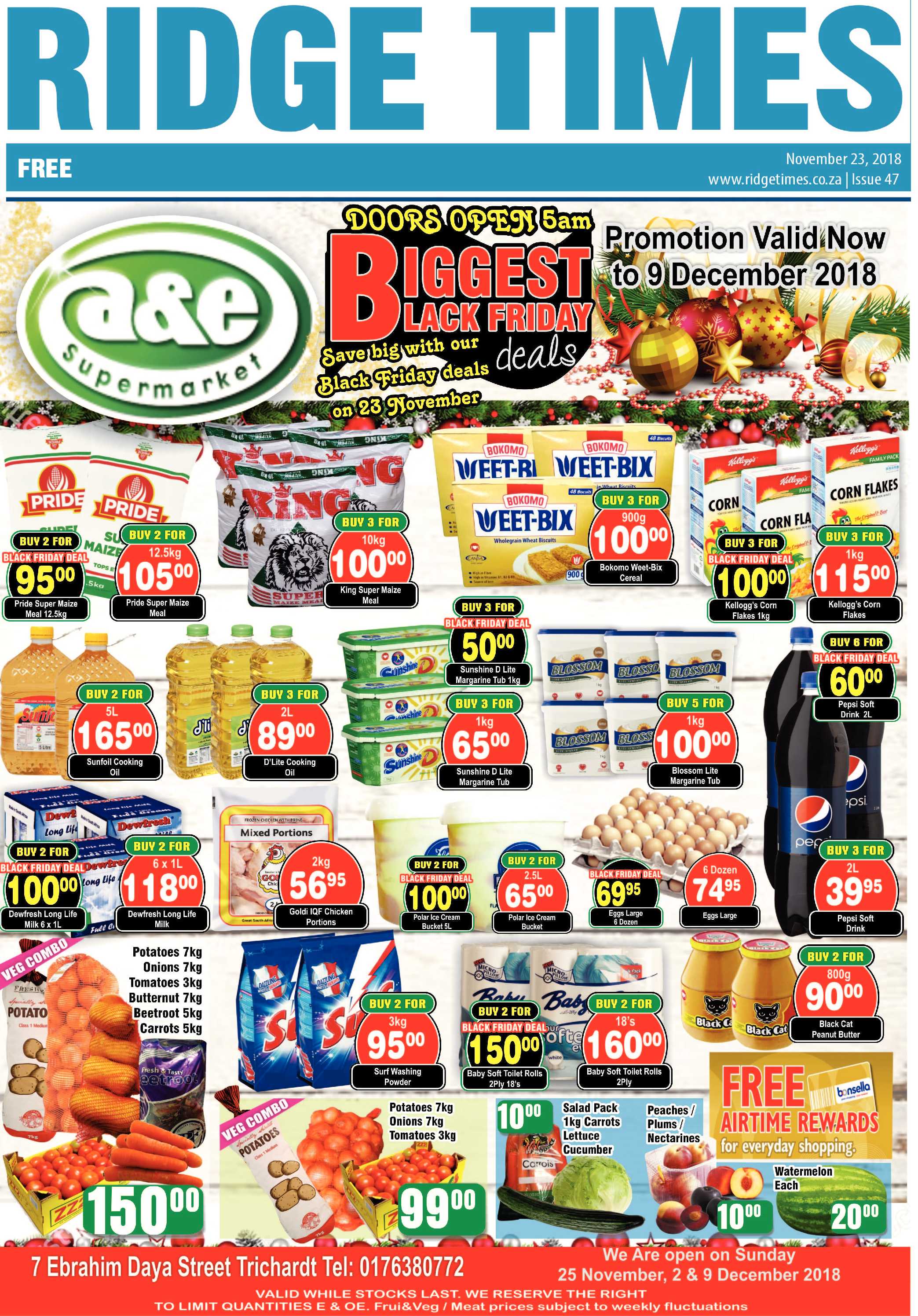 Ridge Times 23 November 2018 page 1