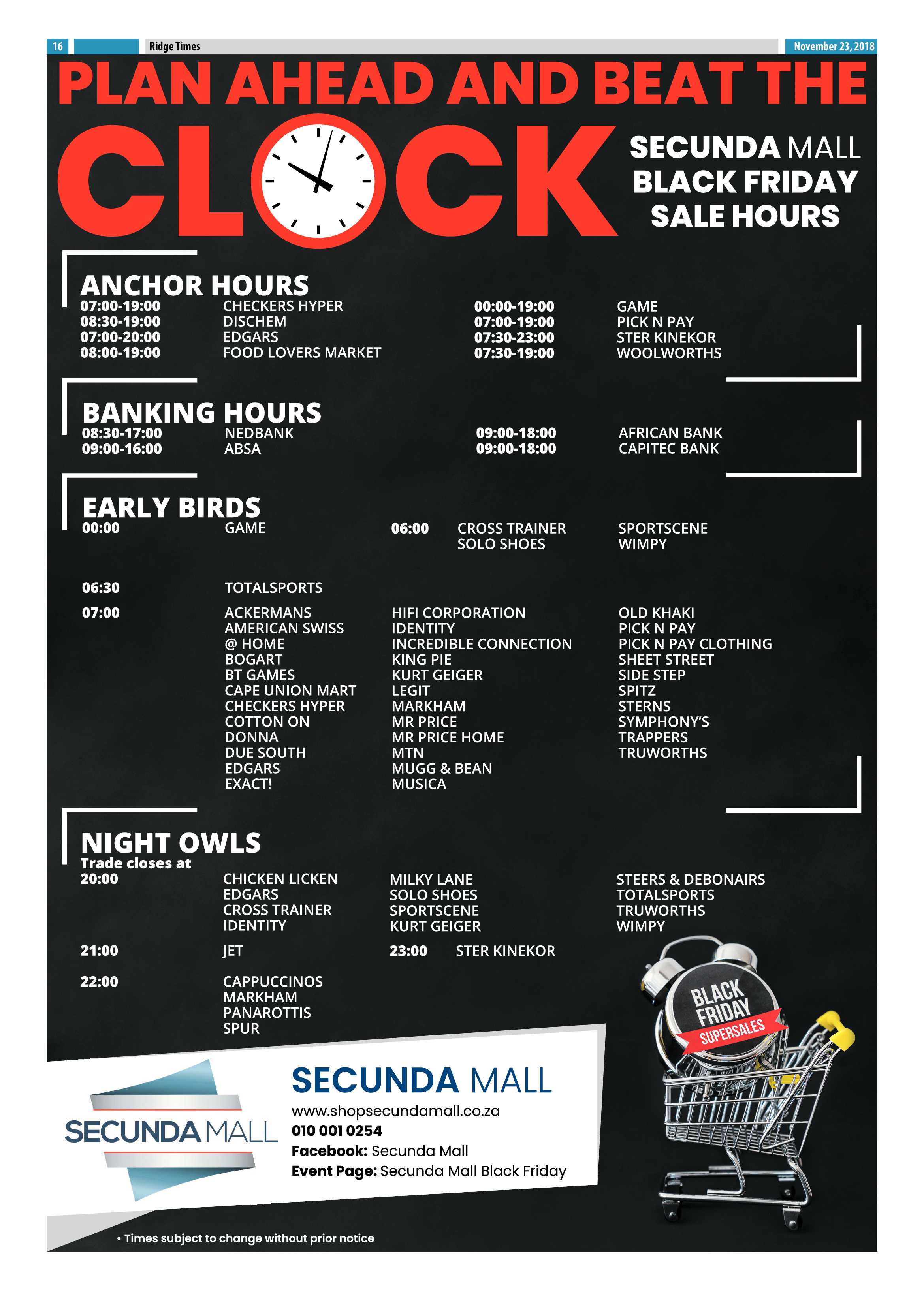 Ridge Times 23 November 2018 page 18