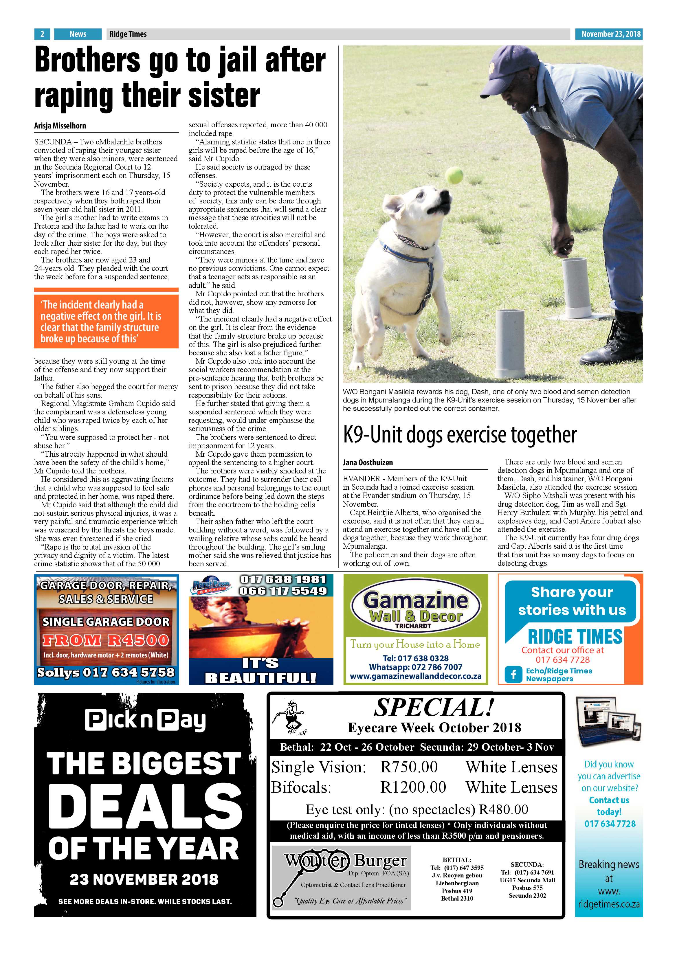 Ridge Times 23 November 2018 page 4