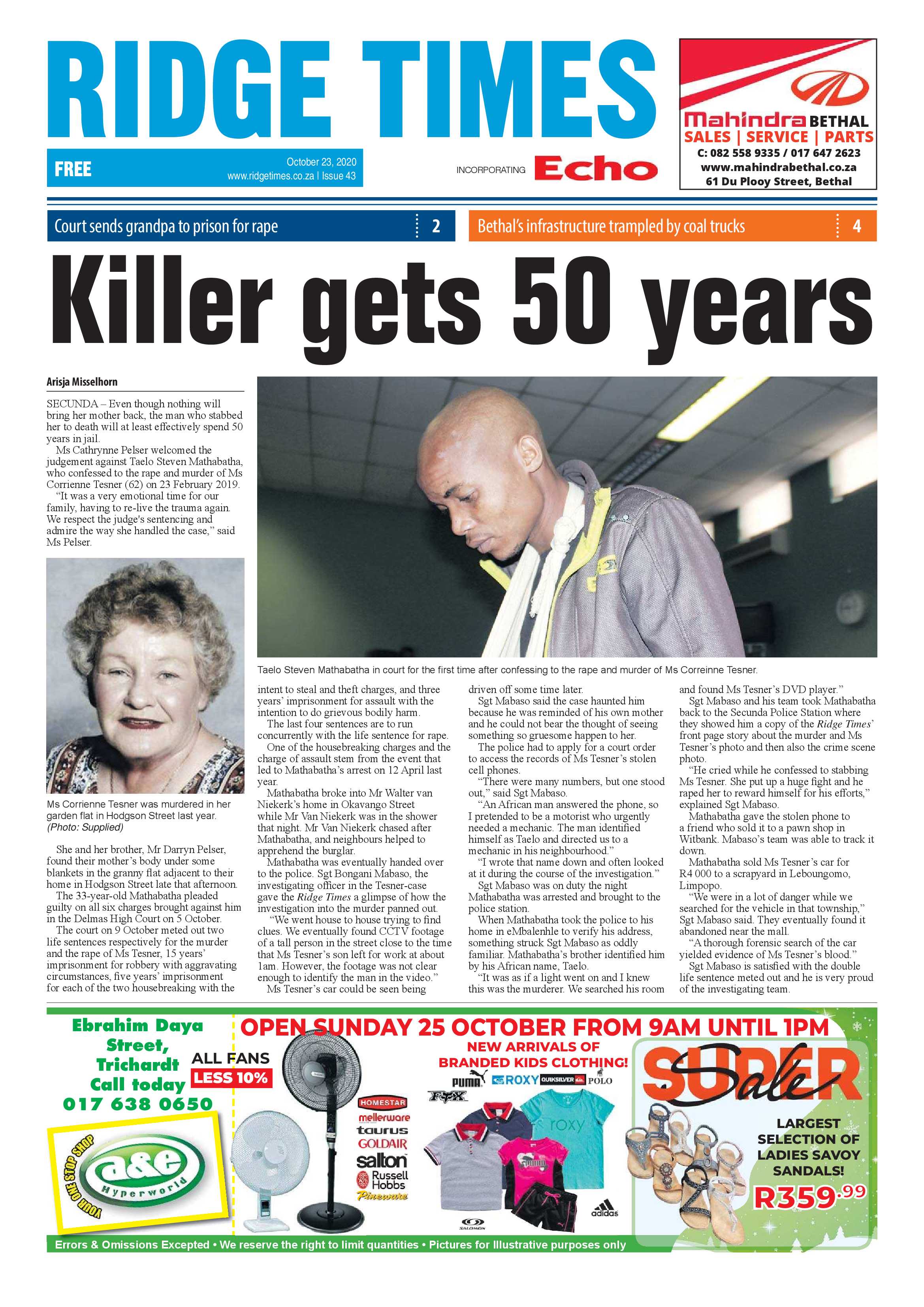 Ridge Times 23 October 2020 page 3