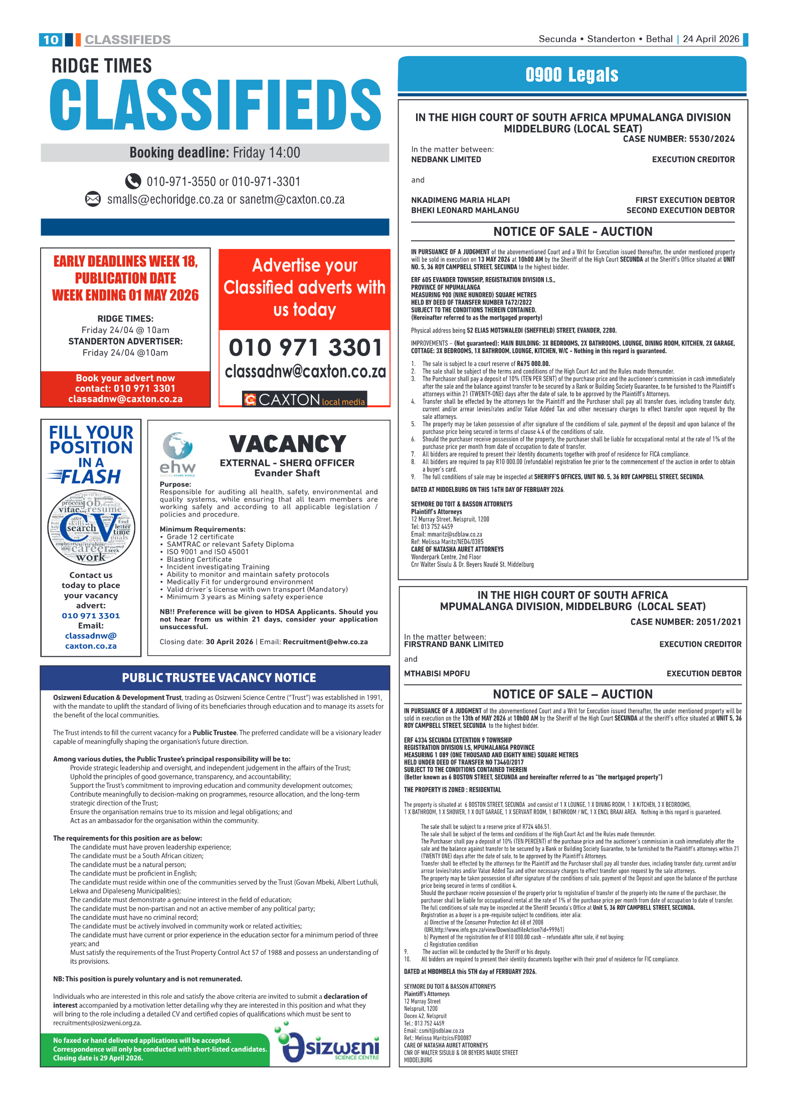 Ridge Times 24 April 2026 page 10