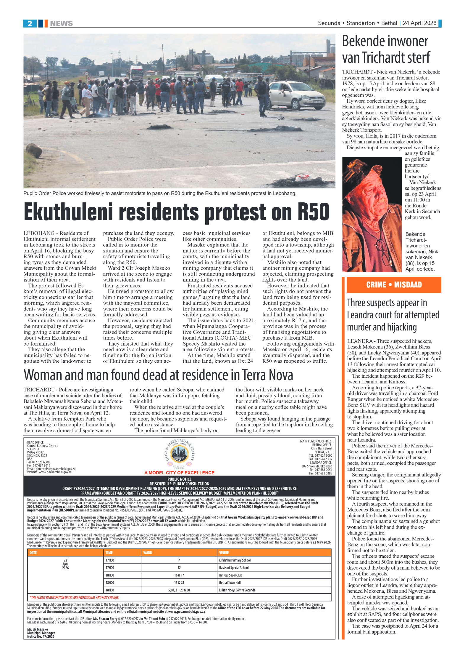 Ridge Times 24 April 2026 page 2