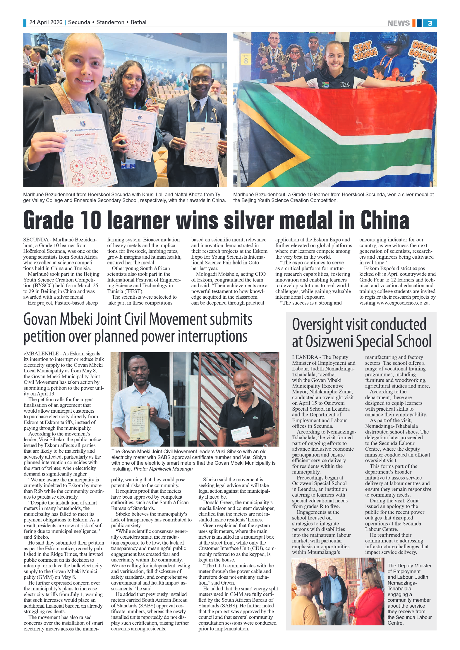 Ridge Times 24 April 2026 page 3