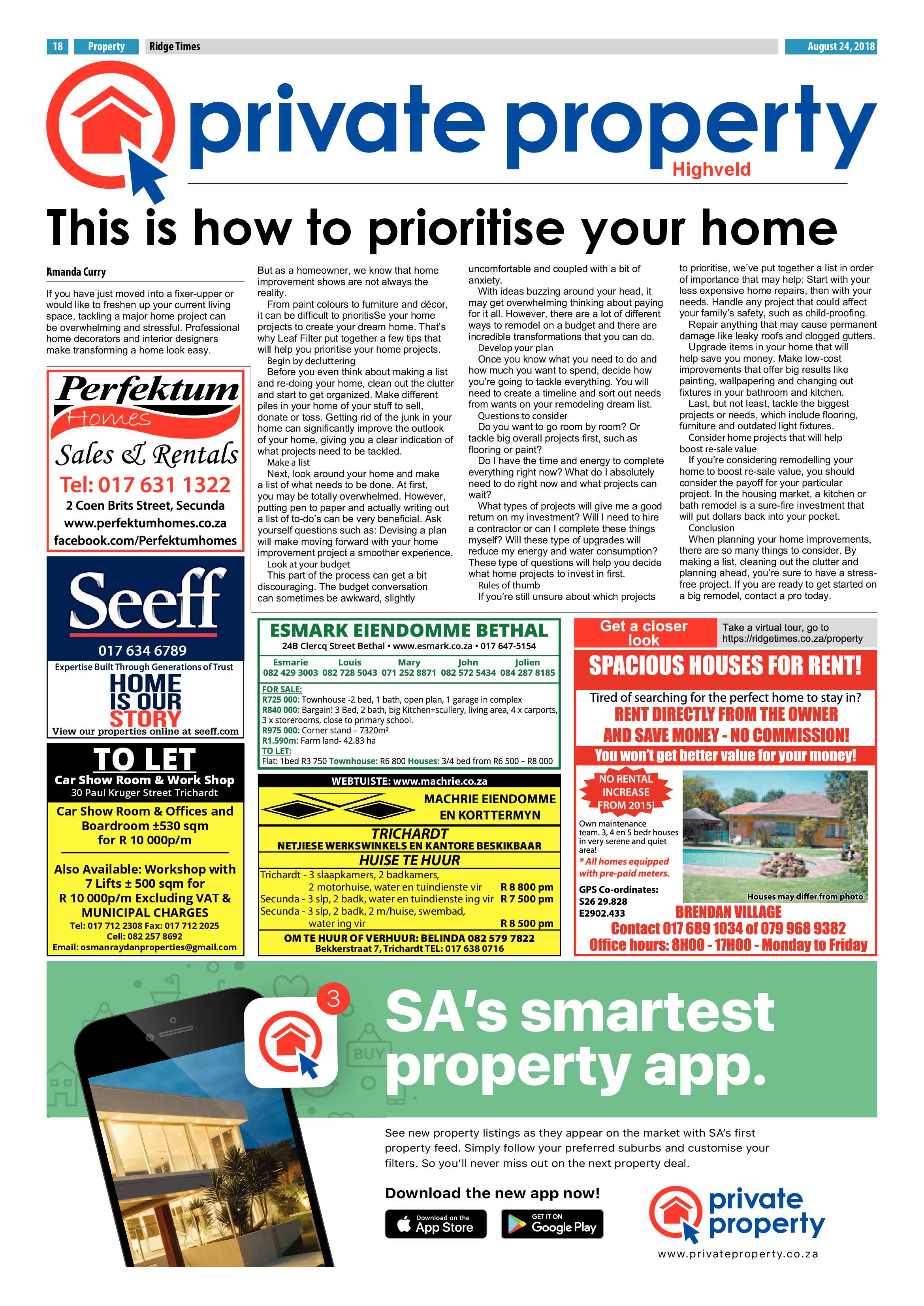 Ridge Times 24 August 2018 page 20