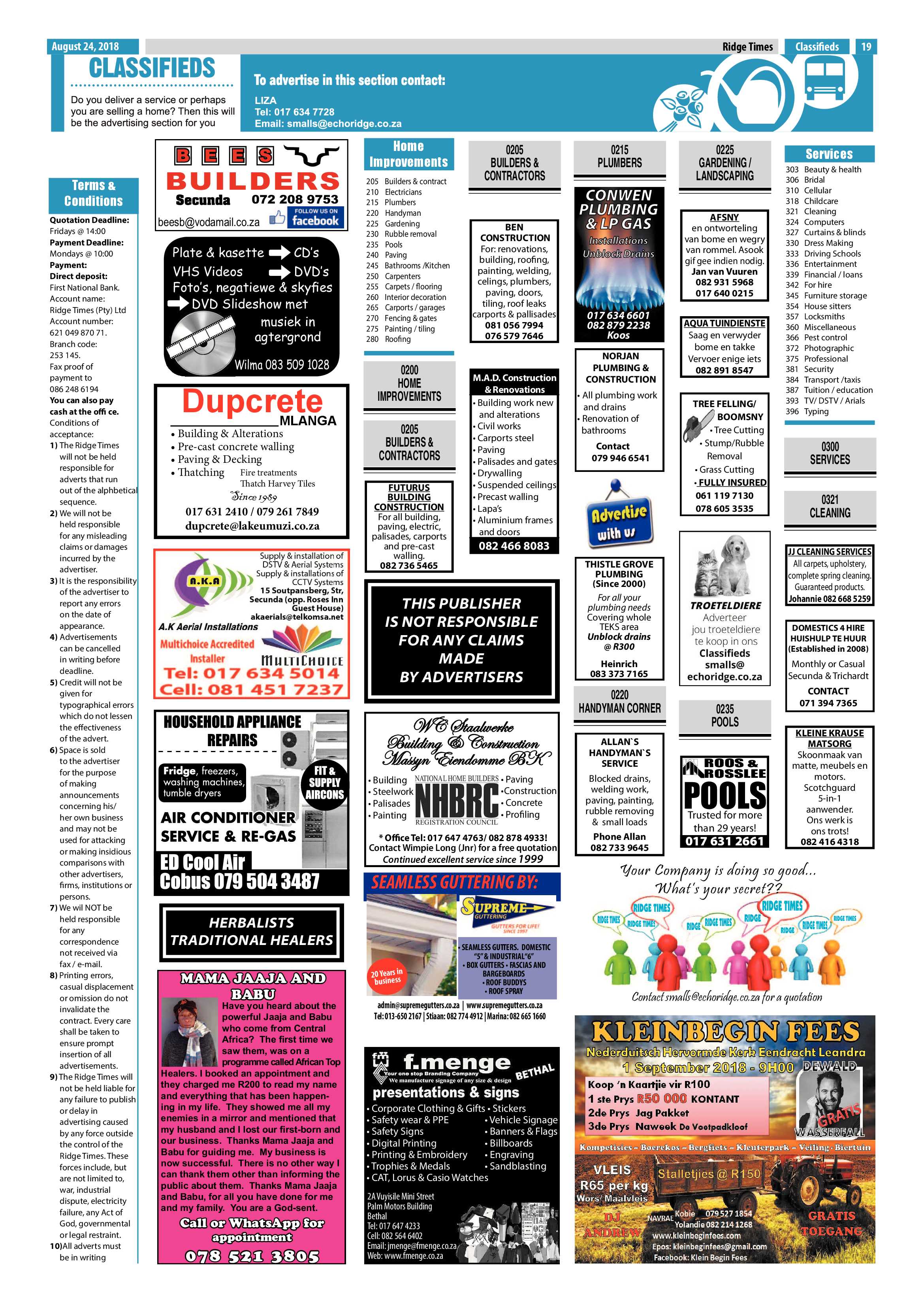 Ridge Times 24 August 2018 page 21
