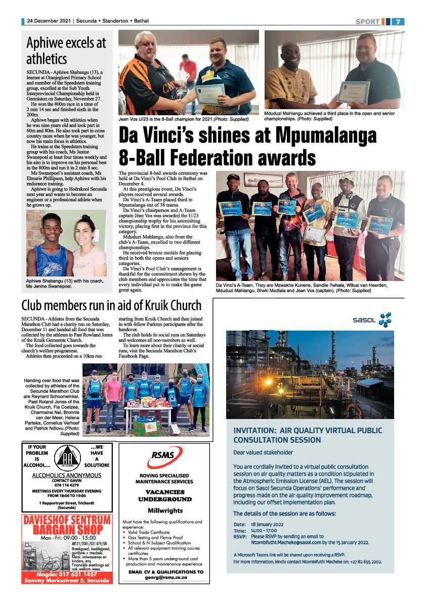 Ridge Times 24 December 2021 page 7