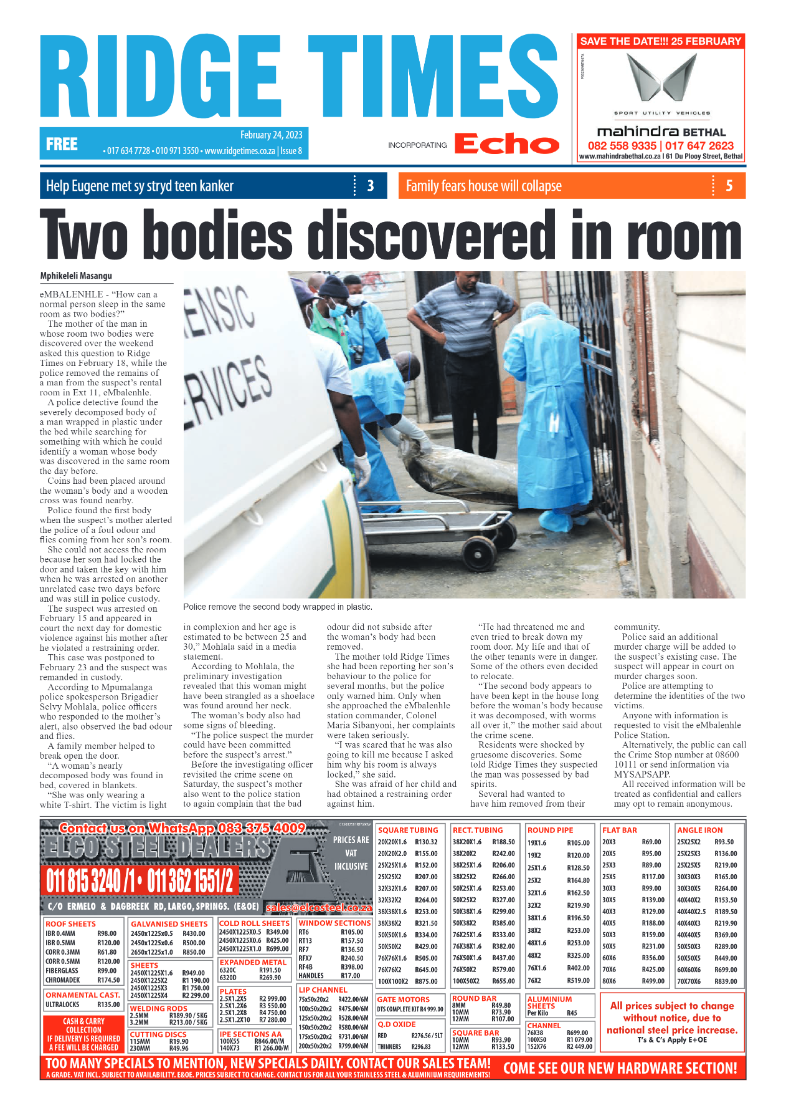 Ridge Times 24 February 2023 page 1