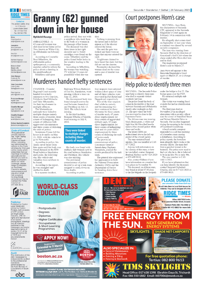 Ridge Times 24 February 2023 page 2