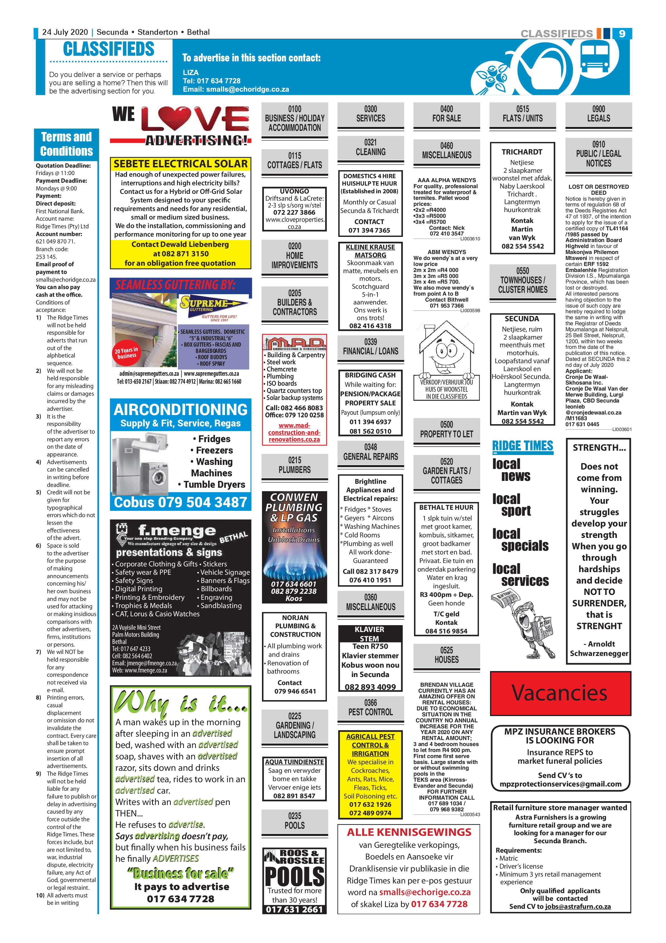 Ridge Times 24 July 2020 page 9