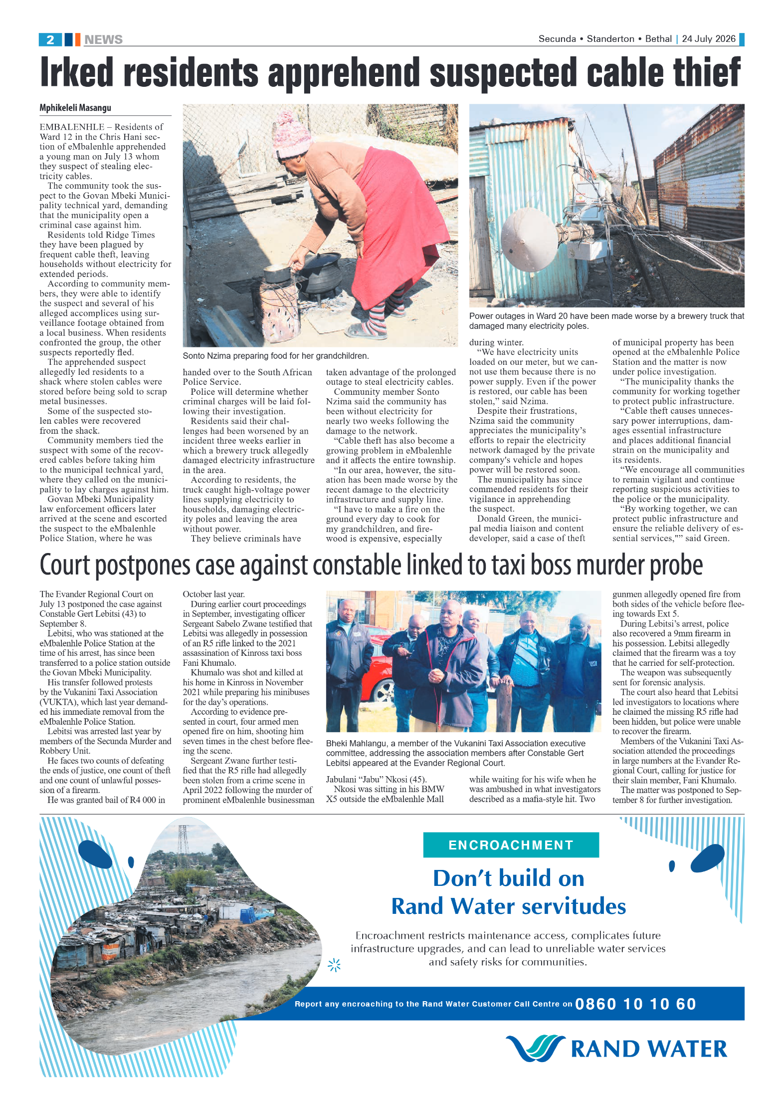 Ridge Times 24 July 2026 page 2
