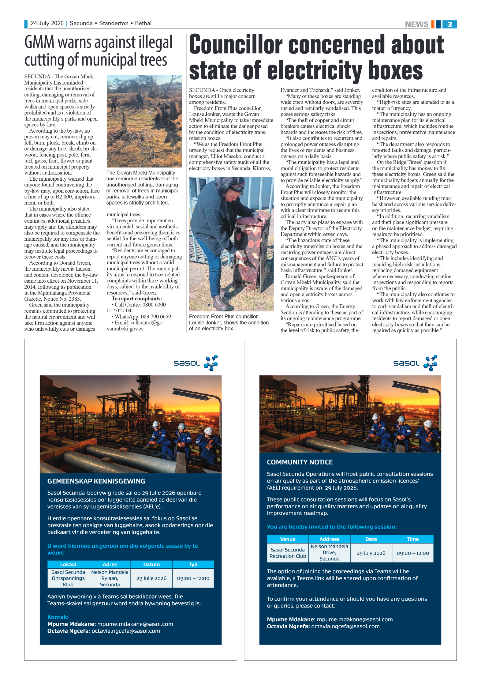 Ridge Times 24 July 2026 page 3