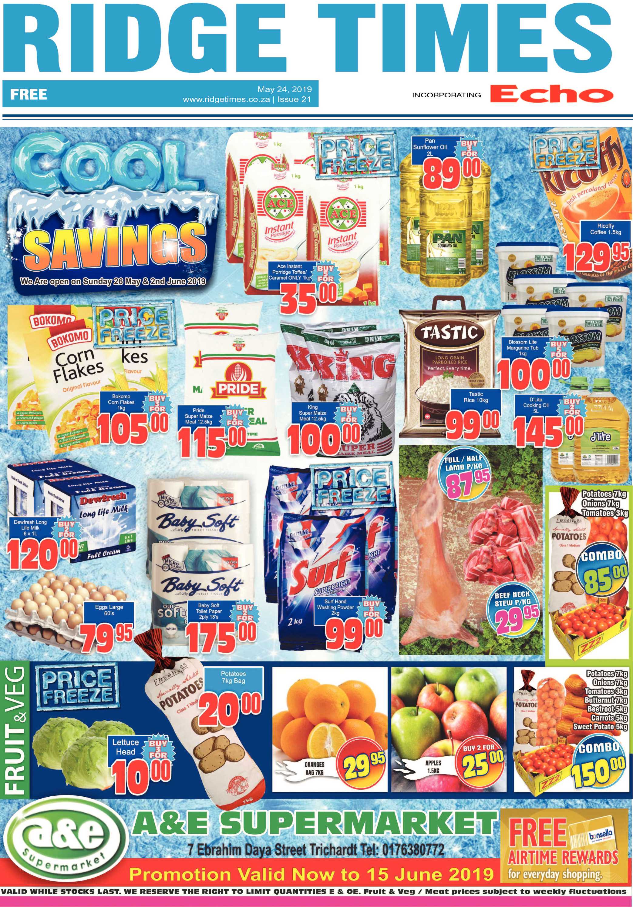 Ridge Times 24 May 2019 page 1