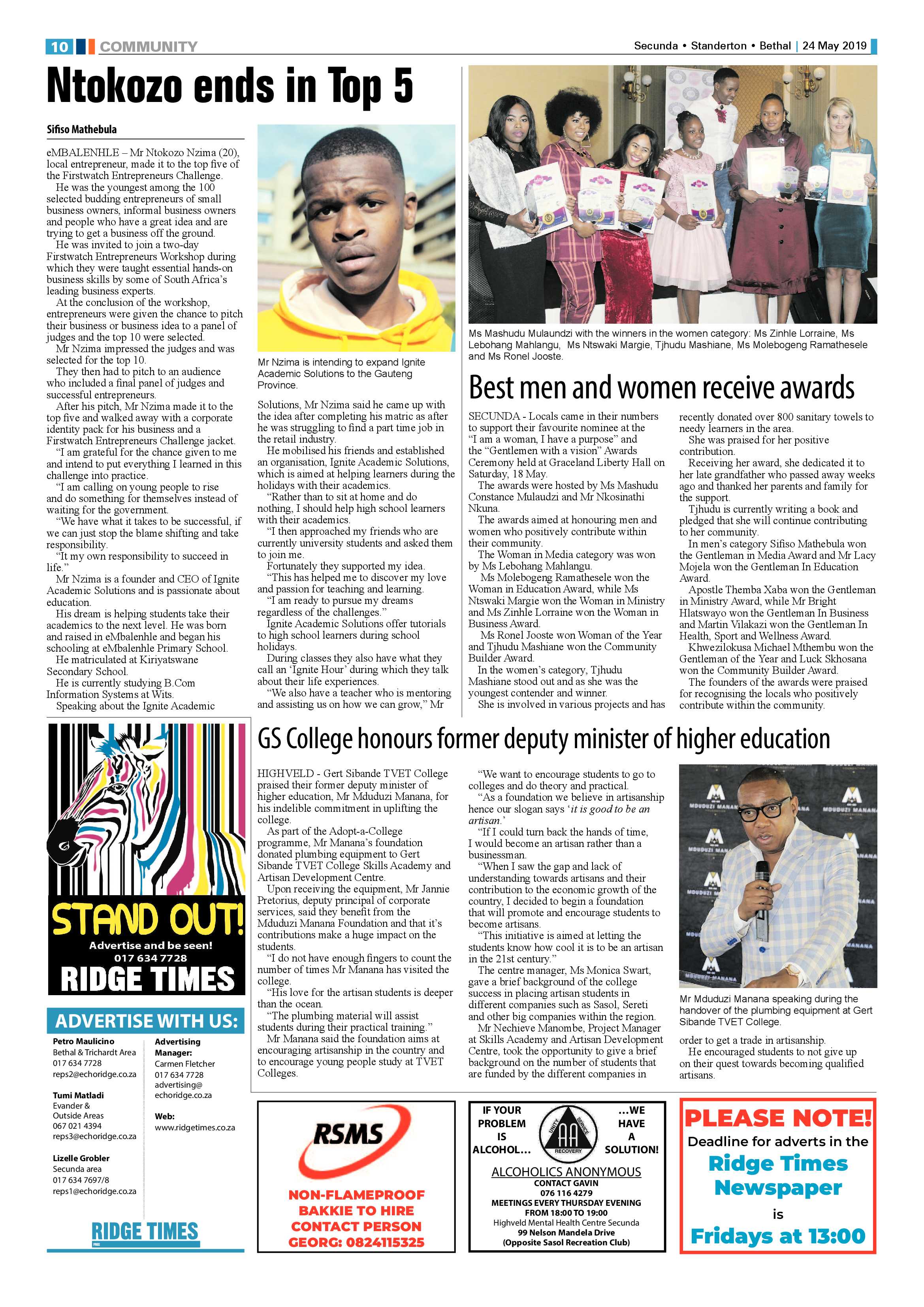 Ridge Times 24 May 2019 page 12