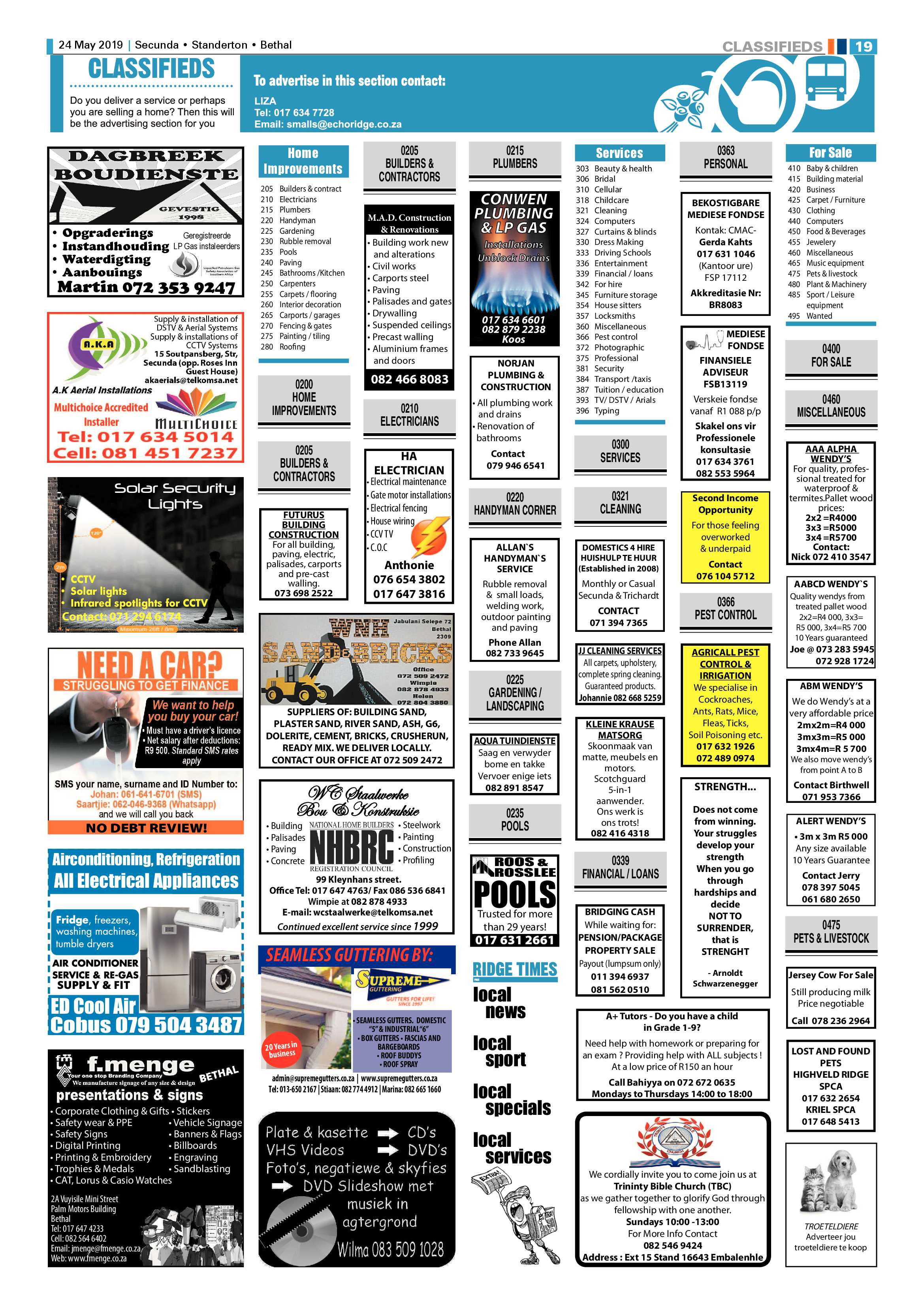 Ridge Times 24 May 2019 page 21