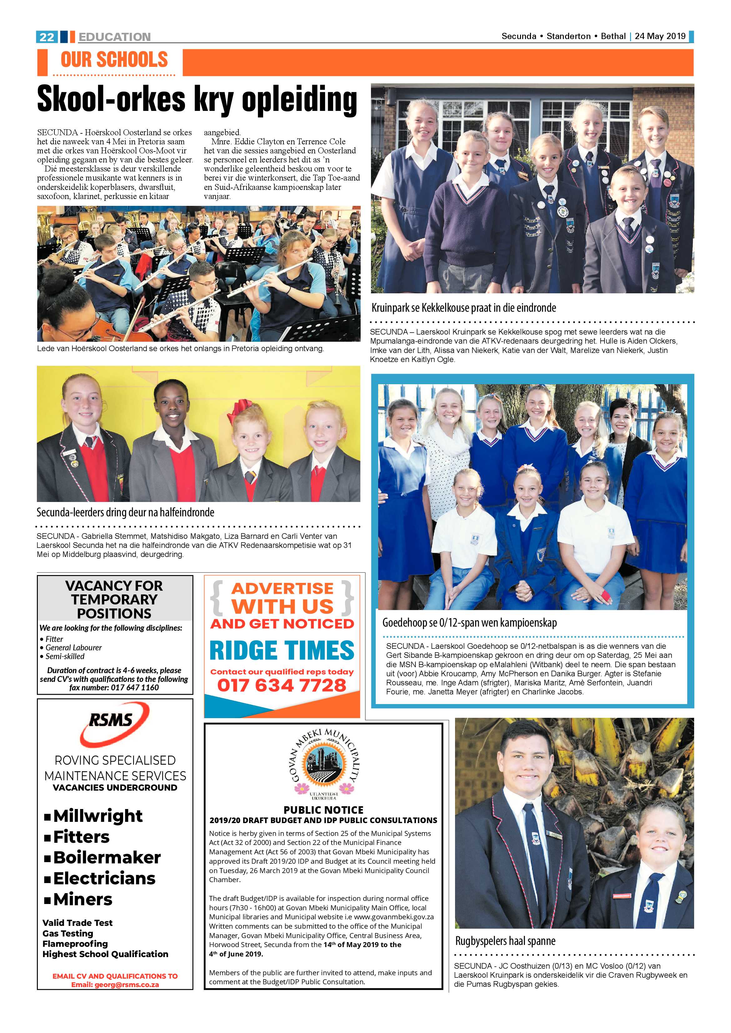 Ridge Times 24 May 2019 page 24