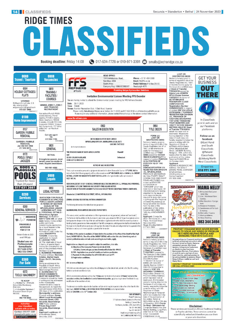 Ridge Times 24 November 2023 page 16