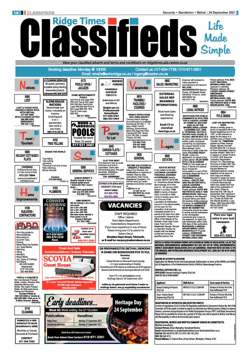 Ridge Times 24 September 2021 page 17
