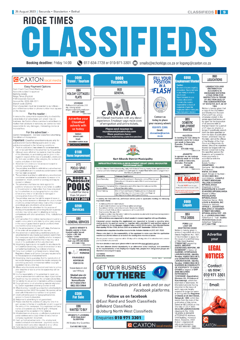 Ridge Times 25 August 2023 page 9