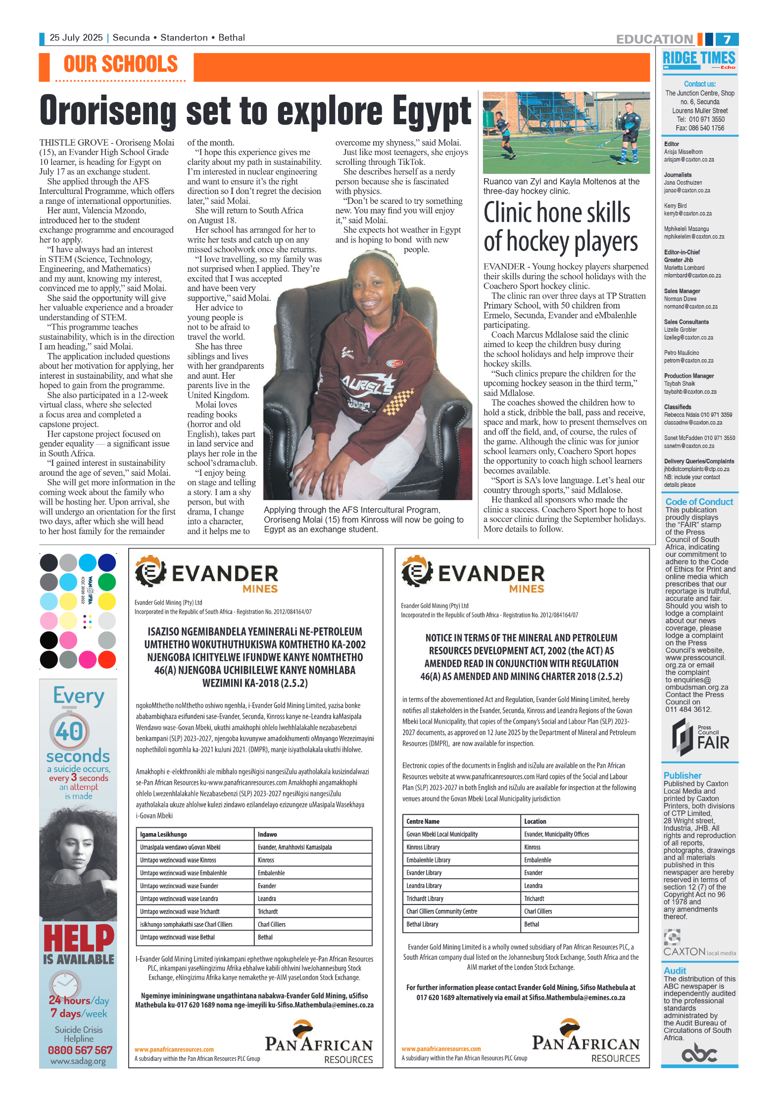 Ridge Times 25 July 2025 page 7
