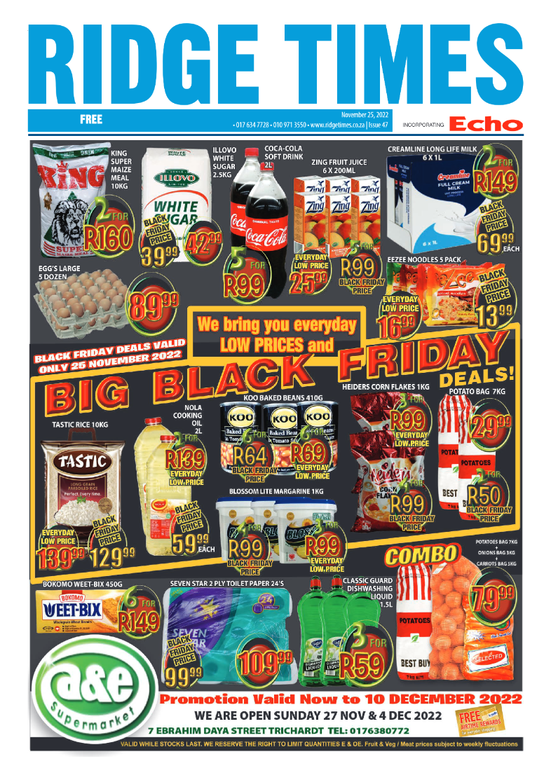 Ridge Times 25 Nov 2022 page 1